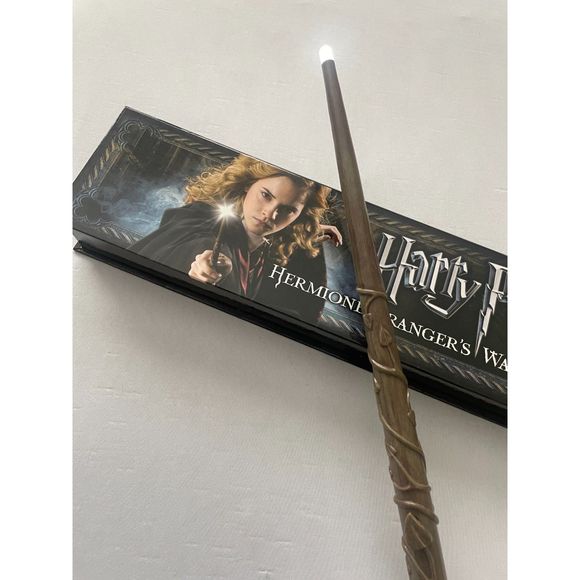 ~ Hermione Granger Costume Med: Wand Light-Up, Robe/Cloak, Tie Halloween Girl's - Picture 11 of 14